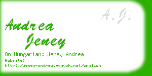 andrea jeney business card